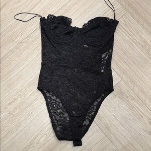 Zara Black Lace Bodysuit